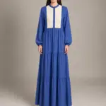 Robe Broderie - Bleu roi