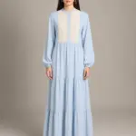 Robe Broderie - Bleu ciel