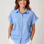 Chemise Broché - Bleu ciel