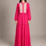 Robe Broderie - Rose
