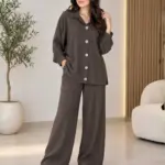 Ensemble Bouton Doré - Marron